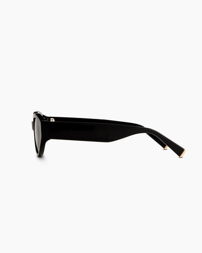 Sicily Polarized Acetate Sunglasses - One Size / Black with Grey lens