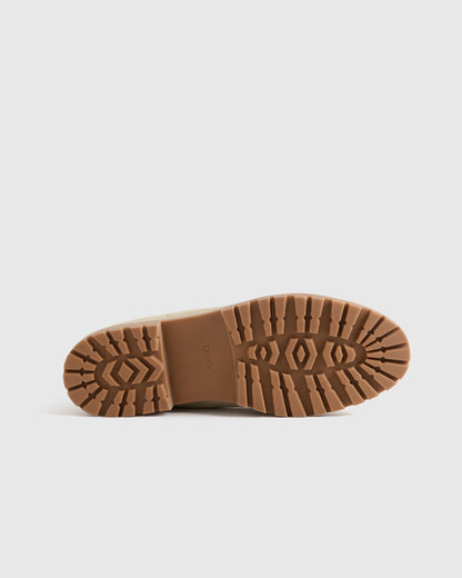 Italian Suede Lug Sole Chelsea Boot - 5 / Almond Suede