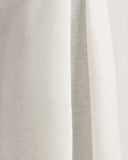 European Linen Bed Skirt - Twin / White