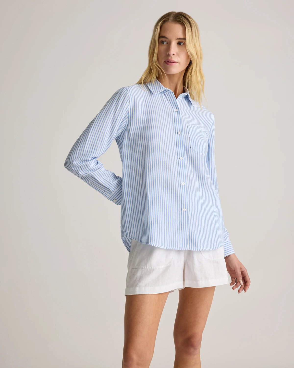 100% Organic Cotton Gauze Long Sleeve Shirt - XS / Khaki Gingham
