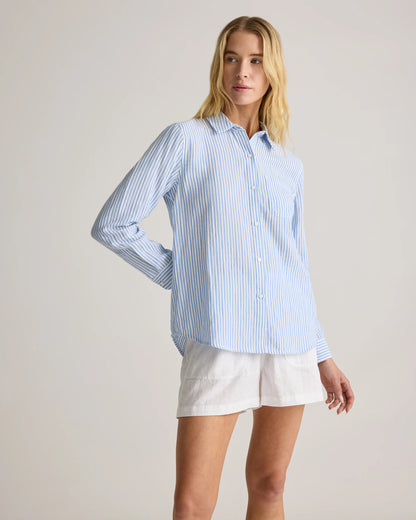 100% Organic Cotton Gauze Long Sleeve Shirt - XS / Khaki Gingham