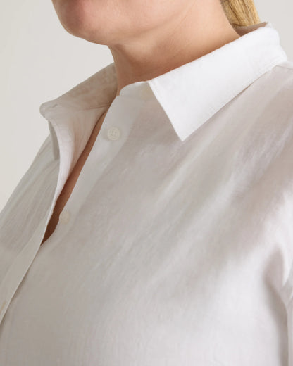 100% European Linen Long Sleeve Shirt - 1X / Flax