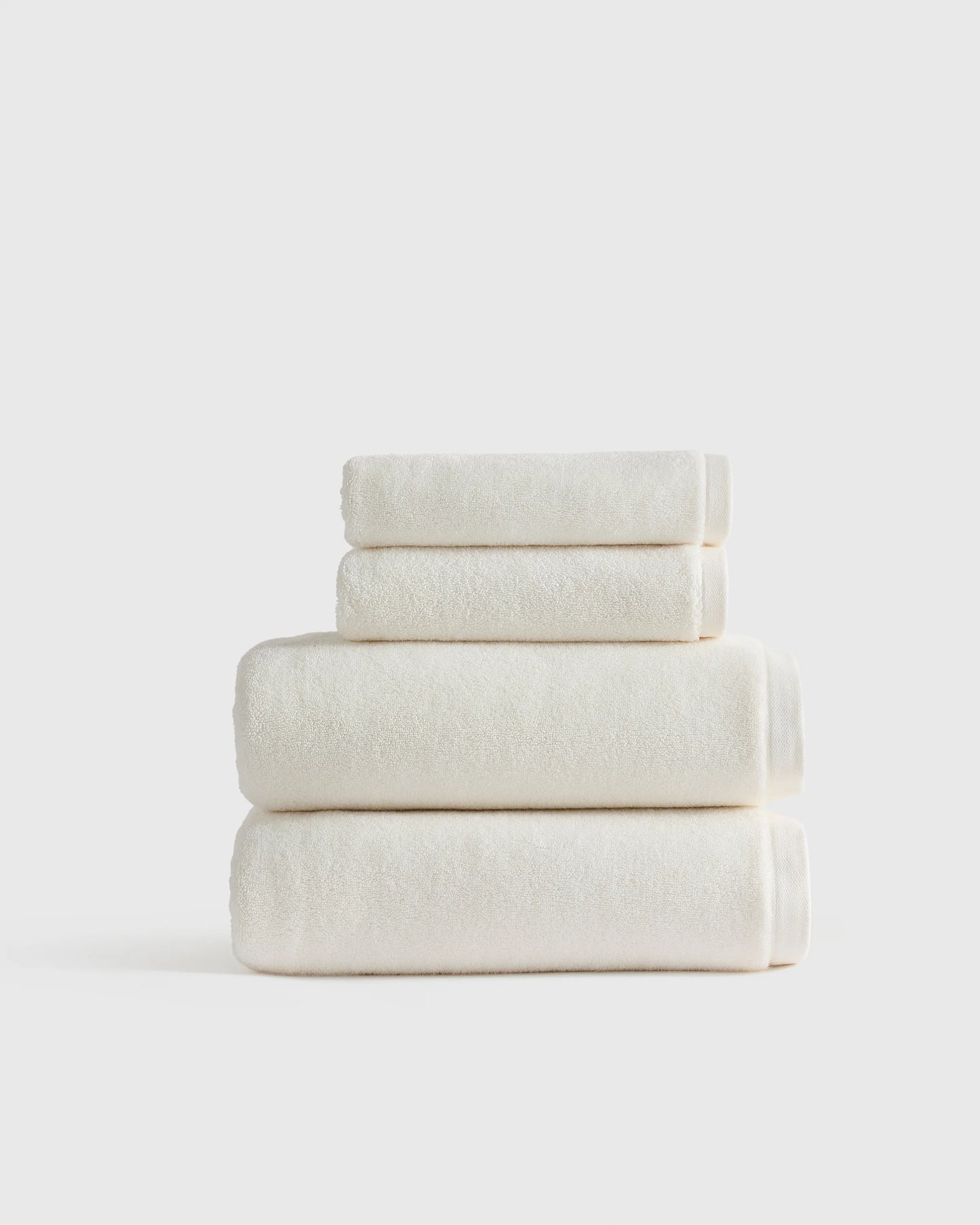 Plush Organic Turkish Cotton Bath Bundle (4 pieces) - One Size / White
