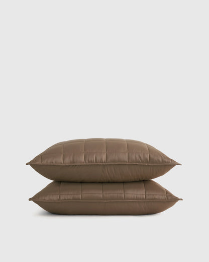 Bamboo Box Quilted Sham Set - Standard / Sage