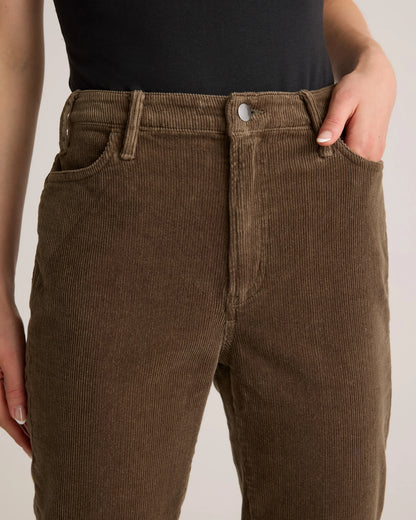Organic Stretch Corduroy Kick Flare Pants - 0 / Warm Brown