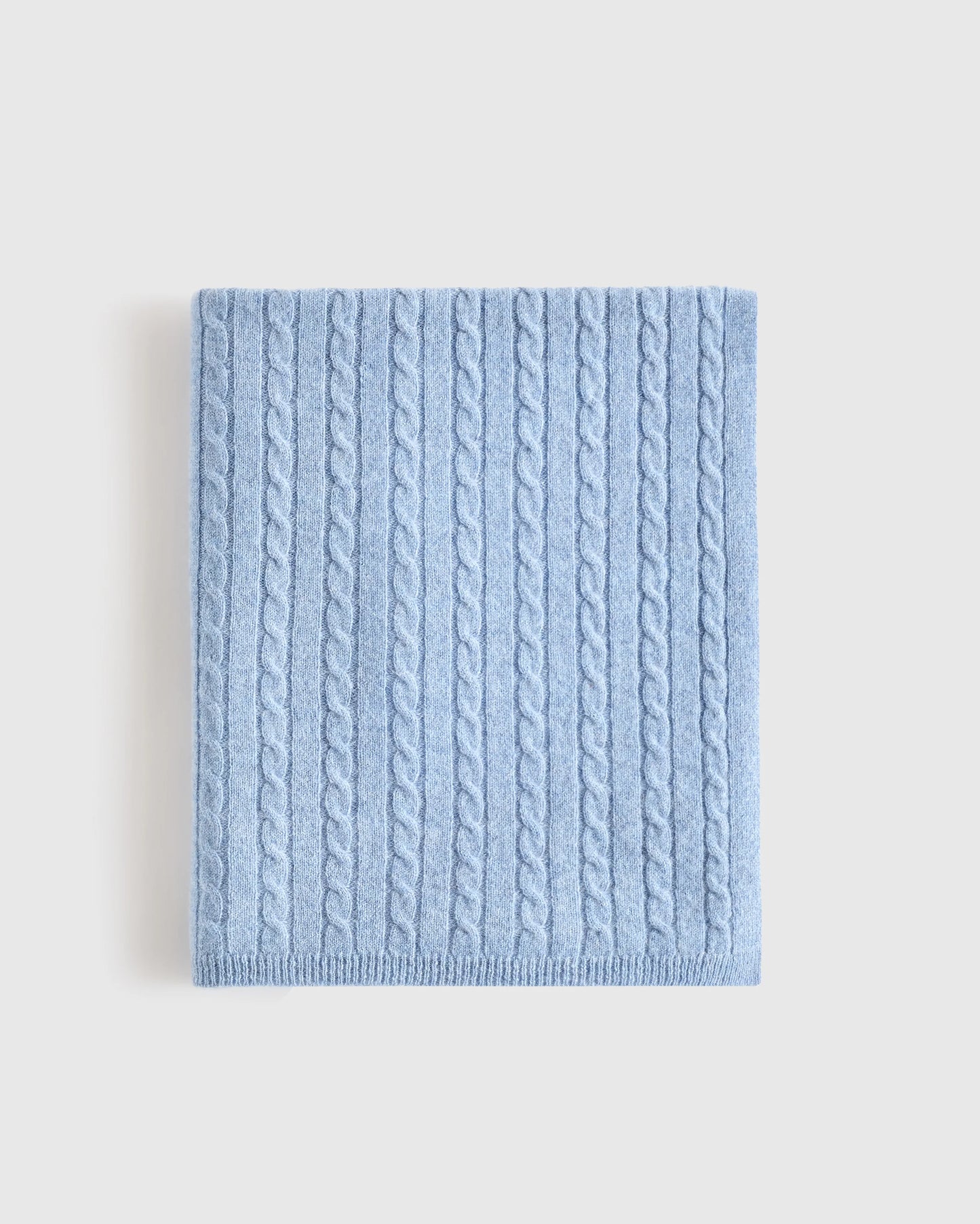 Mongolian Cashmere Cable Knit Baby Blanket - One Size / Teak