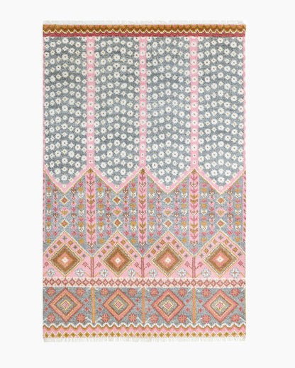 Mazi Hand-Knotted Wool Rug - 5' x 8' / Pink