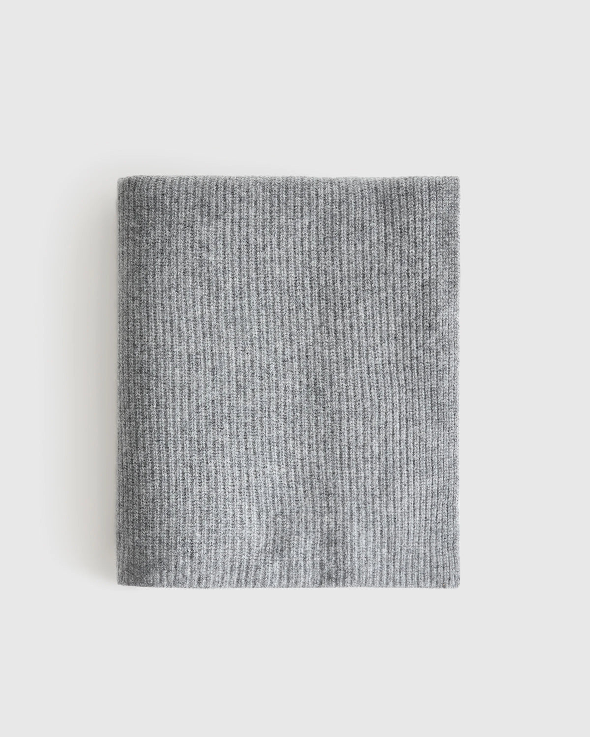 Ribbed Knit Cashmere Throw - 50x70 / Oatmeal