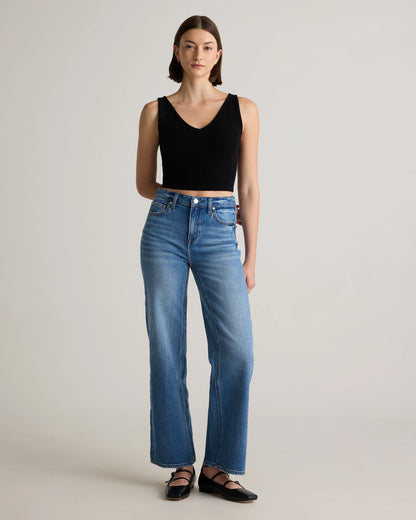 Bella Stretch Relaxed Straight Jeans - 24 / Obsidian Blue