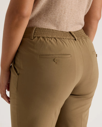 Italian Wool Slim Leg Ankle Pants - 0 / Grey Melange