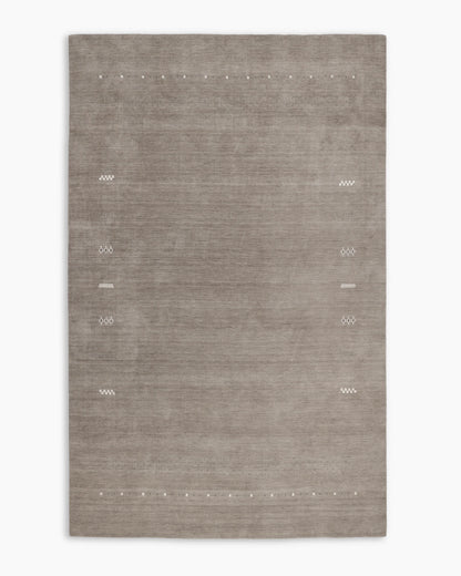 Indie Hand-Loomed Wool Rug - 5' x 8' / Taupe