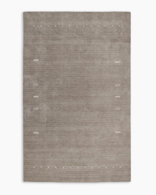 Indie Hand-Loomed Wool Rug - 5' x 8' / Taupe