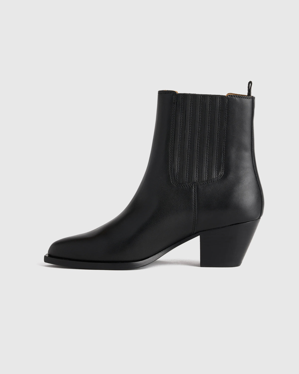 Italian Leather Western Chelsea Ankle Boot - 5 / Coffee Bean