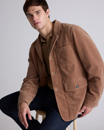 Organic Stretch Corduroy Chore Jacket - S / Seaweed