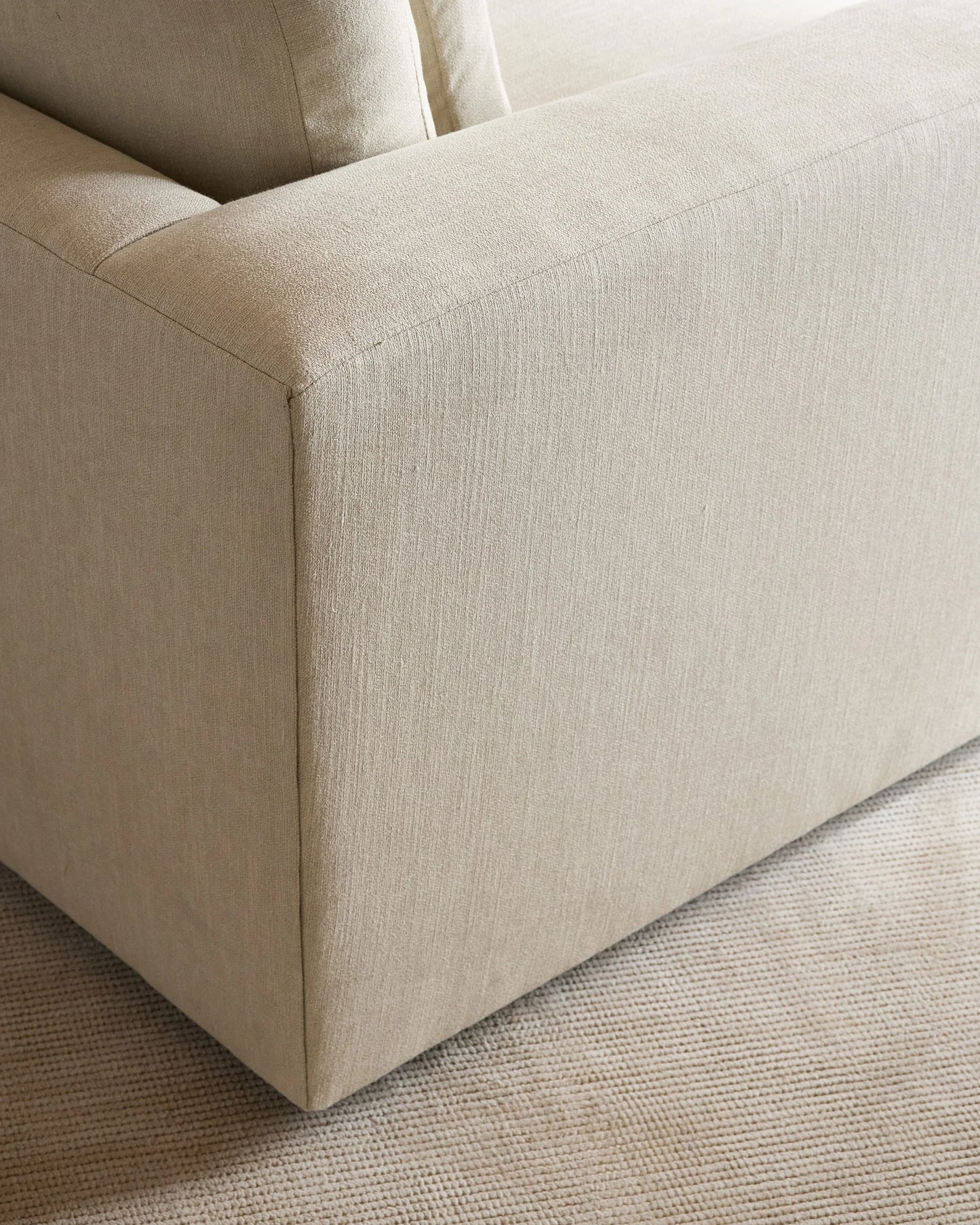 Ashford Deep Seat Chair and a Half in Performance Chenille Linen Blend - 46" / Snow