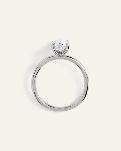 Lab Grown Diamond Oval Comfort Fit Engagement Ring - 1.50ct - 4 / Yellow Gold
