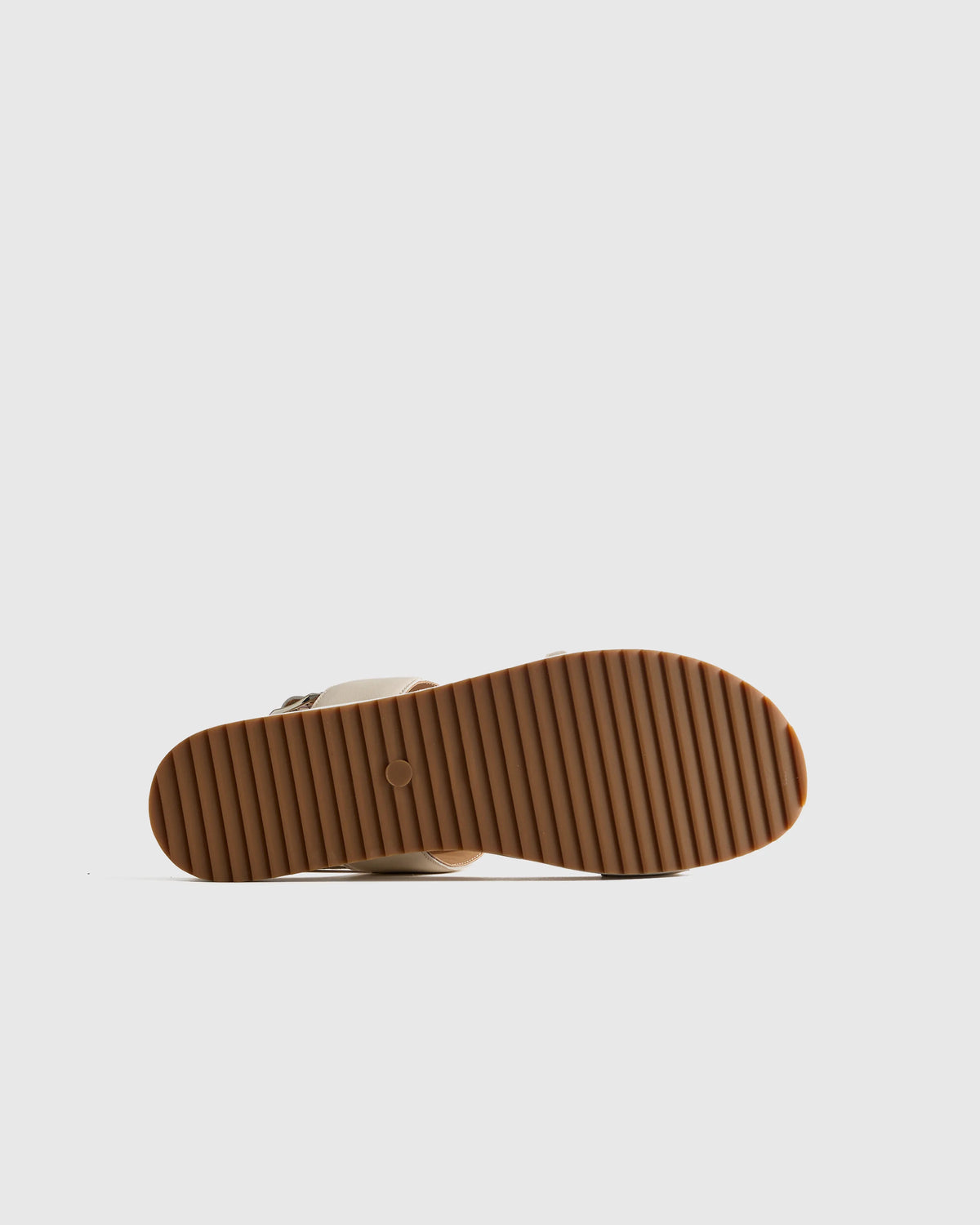 Italian Leather Platform Sandal - 5 / Bone