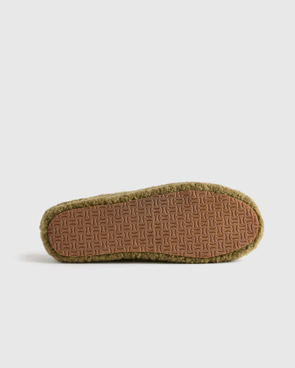 Men's Genuine Shearling Lounge Slipper - 7 / Black
