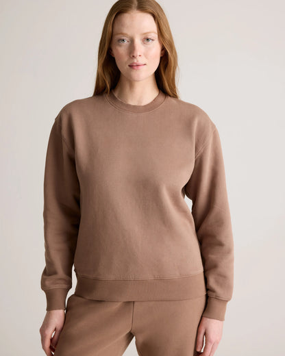 Organic Heavyweight Fleece Crew - XS / Taupe