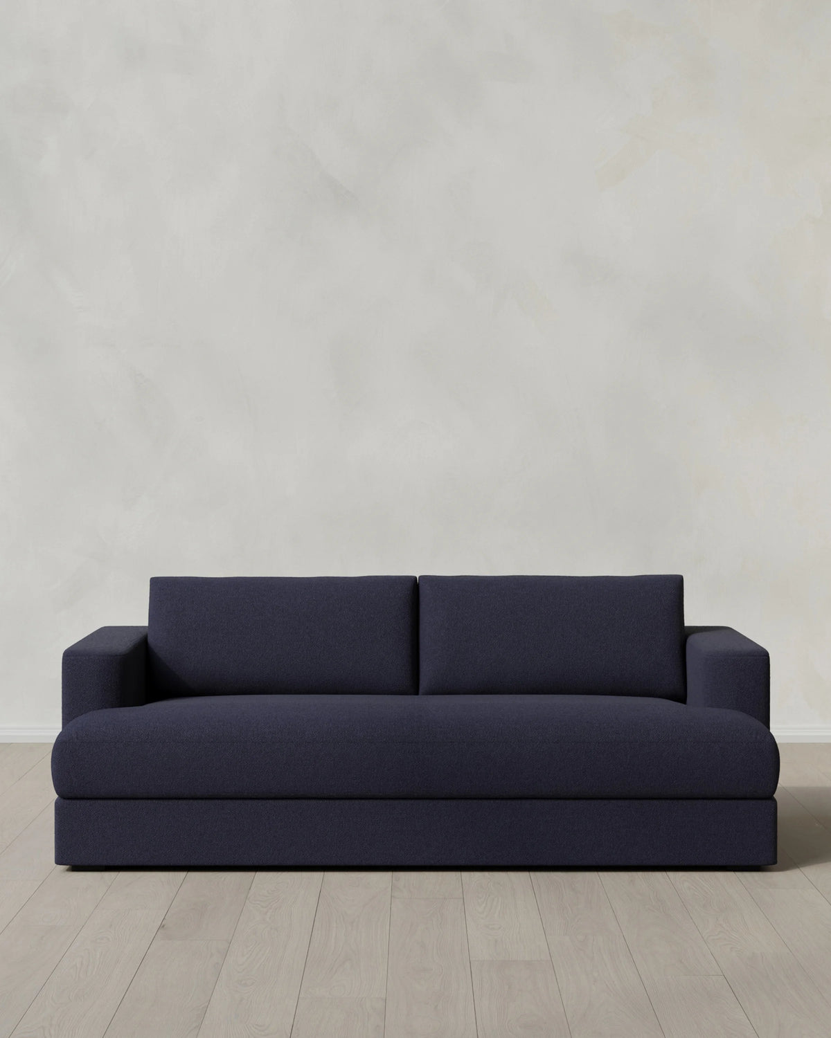 Sierra Curved Arm Sofa in Performance Basketweave - 7ft / Flax