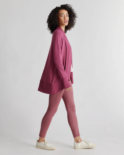 French Terry Modal Cardigan - XS / Rose