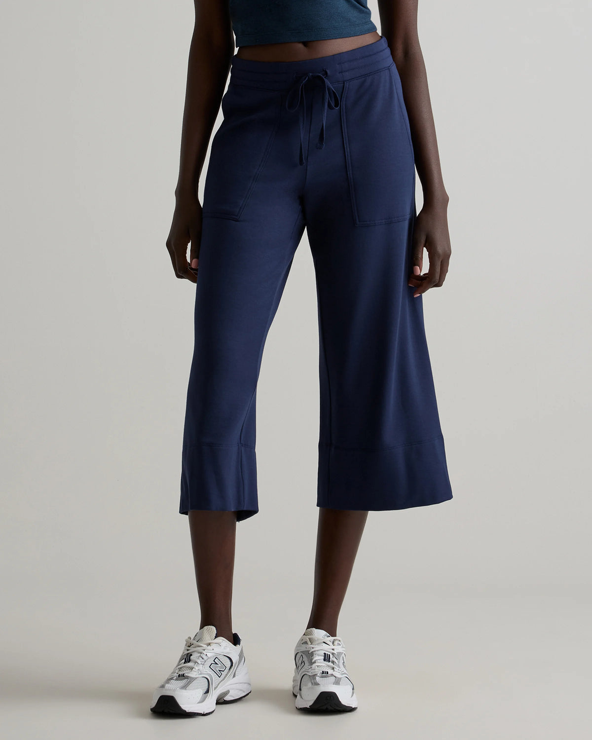 SuperSoft Fleece Cropped Wide Leg Pants - XS / Dried Fig