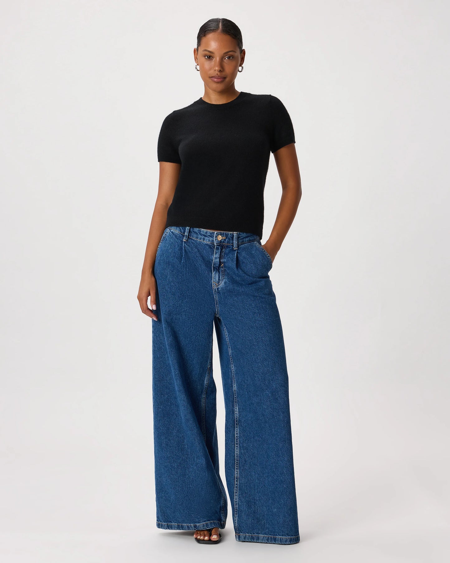 Mongolian Cashmere Tee - XS / Pale Custard Yellow