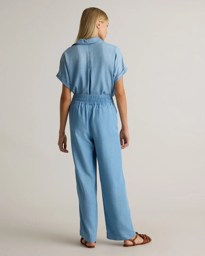 Pull-On Tencel Chambray Pants - XS / Medium Indigo