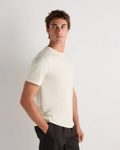 100% Pima Cotton Luxe Touch Tee - XS / Porcelain