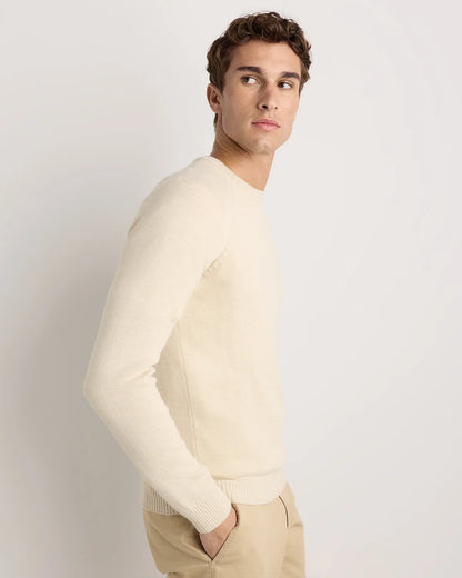 Alpaca-Wool Crewneck Sweater - S / Natural