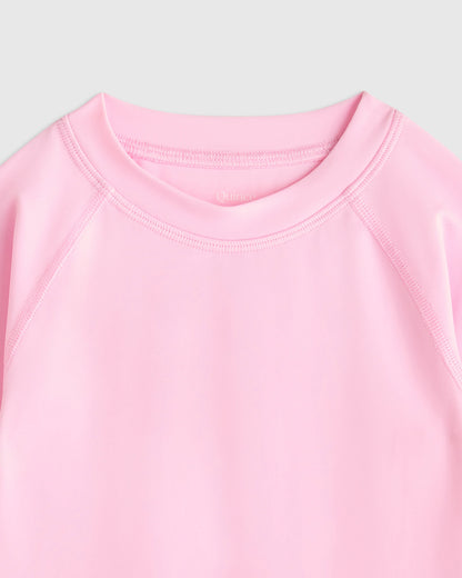 Long Sleeve Raglan Rash Guard - 2T / Island Aqua