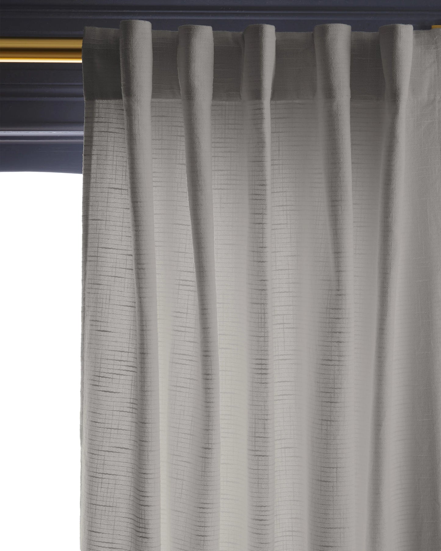 Cotton Slub Curtain - Single Panel - 48x84 / White