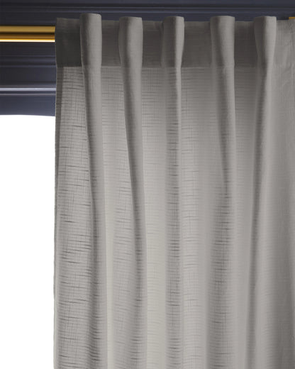 Cotton Slub Curtain - Single Panel - 48x84 / White