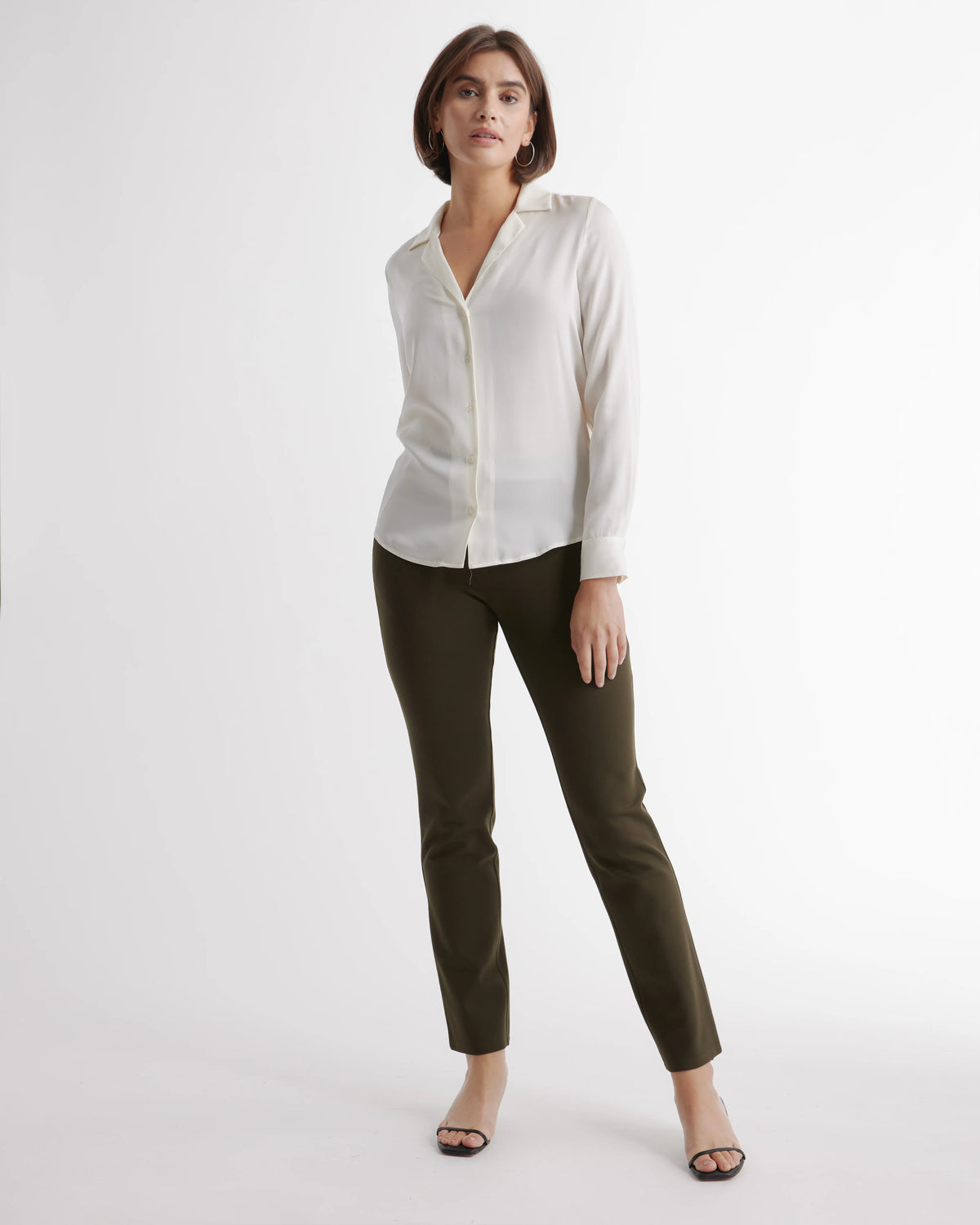 Ultra-Stretch Ponte Straight Leg Pants - XS / Morel Grey