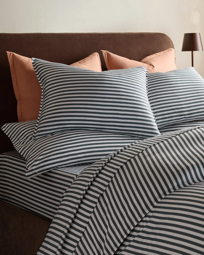 Bamboo Stripe Sham Set - Standard / Double Stripe Espresso