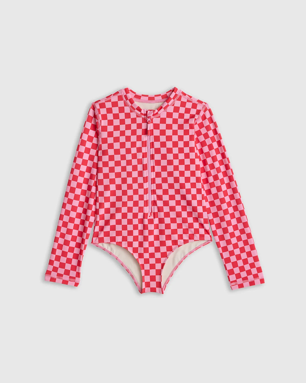 Long Sleeve Zip-Up Swimsuit - 6 / Happy Floral