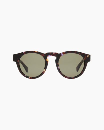 Tuscon Polarized Acetate Sunglasses - One Size / White Tortoise with Green lens