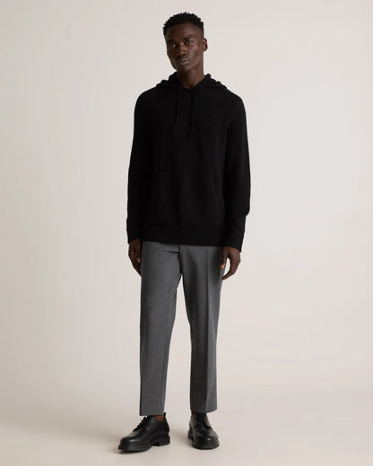 100% Yak Wool Pullover Hoodie - S / Warm Heather Grey