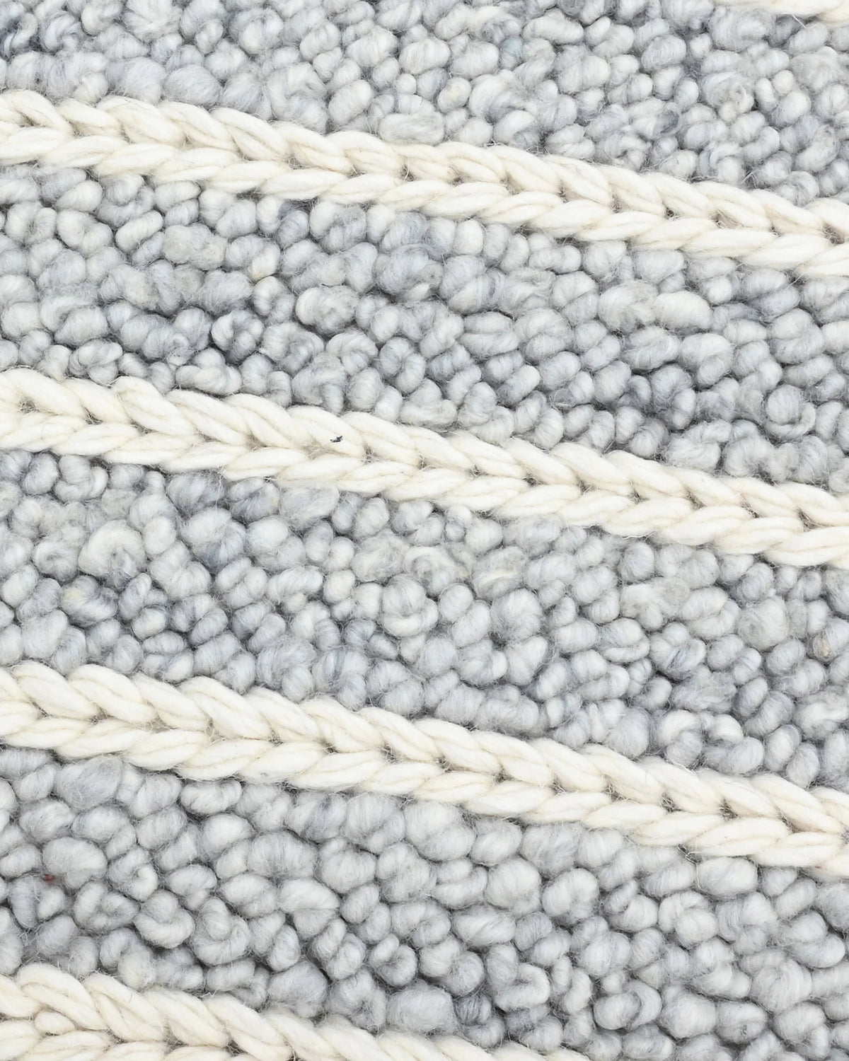Floyd Wool Rug - 3' x 5' / Grey/White