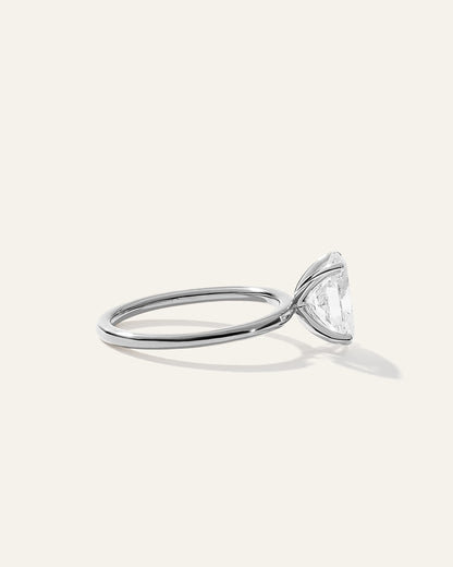 Lab Grown Diamond Oval Petite Classic Engagement Ring - 2ct - 4 / Yellow Gold