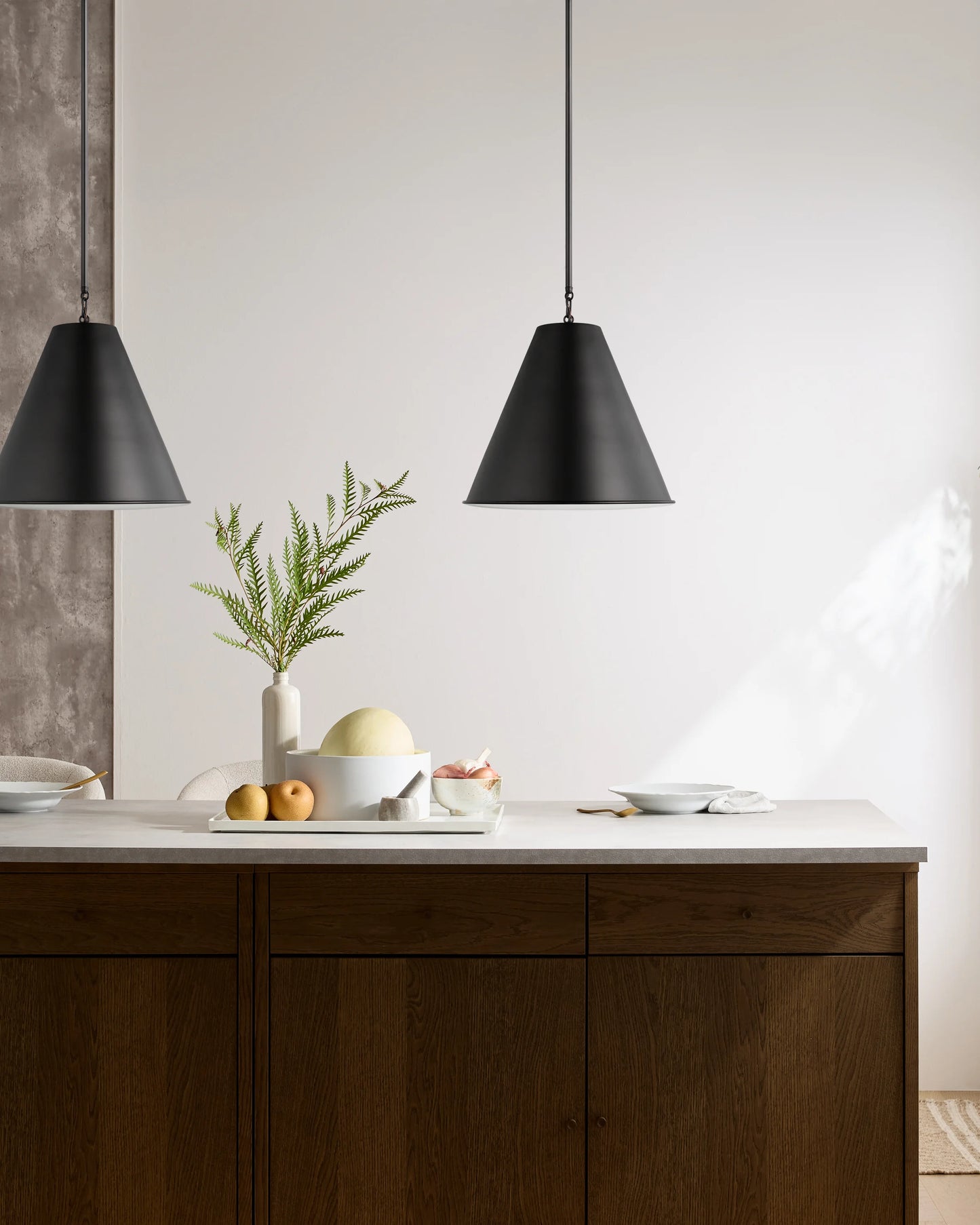 Tapered Steel Shade Pendant Light - One Size / Brass