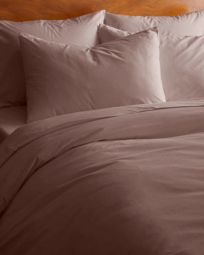 Organic Brushed Cotton Duvet Cover - Twin / Toffee