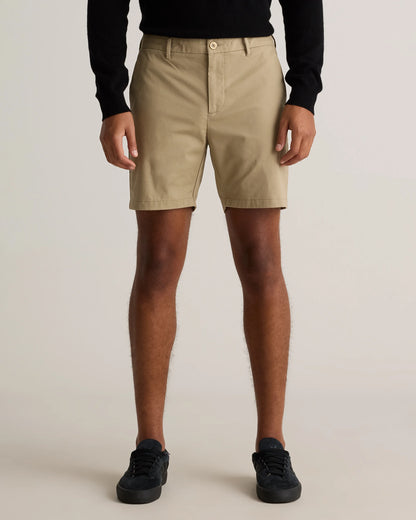 Organic Cotton Classic Stretch Chino Shorts - 7" - 30 / Stone