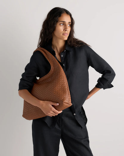 Elodie Handwoven Shoulder Bag - One Size / Black