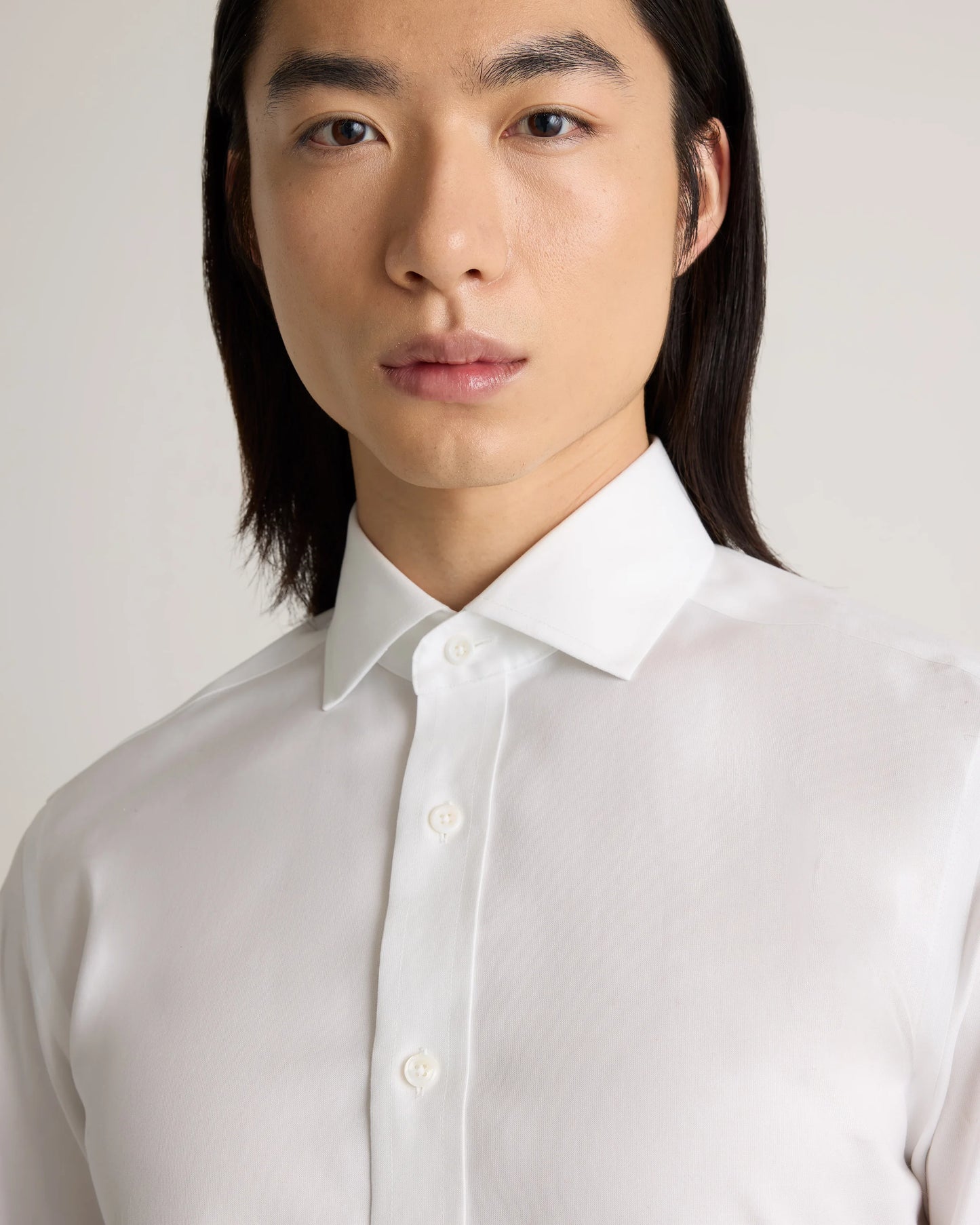 Organic Cotton Oxford Non-Iron Dress Shirt - S / Bold Black