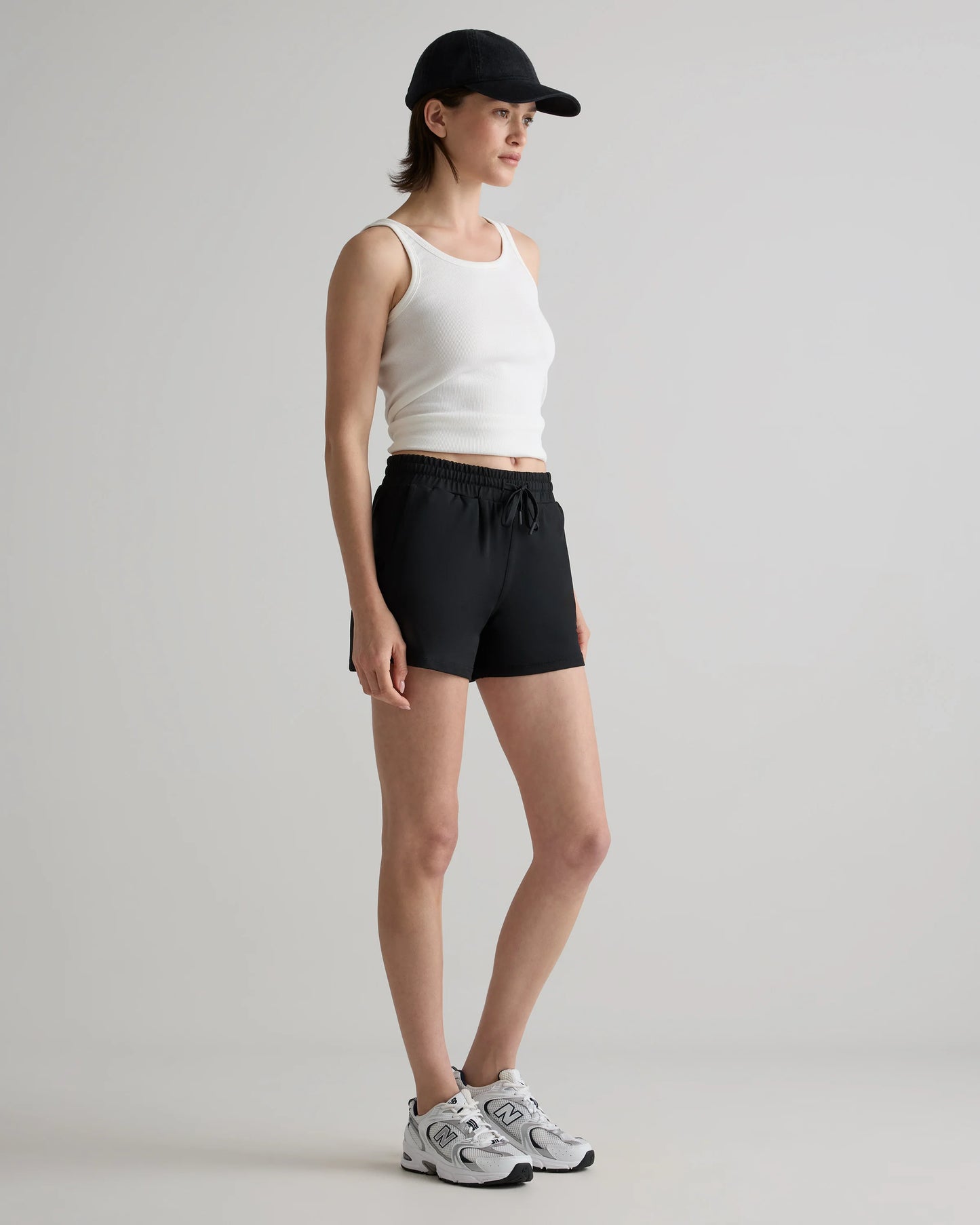 Flowknit Mid-Rise Shorts - XS / Heather Deep Navy
