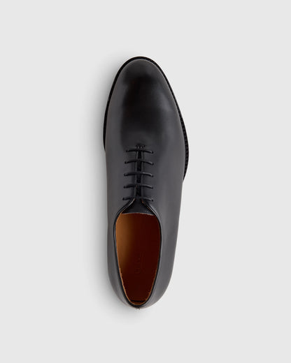 Calfskin Leather Plain Toe Oxford - 7 / Black