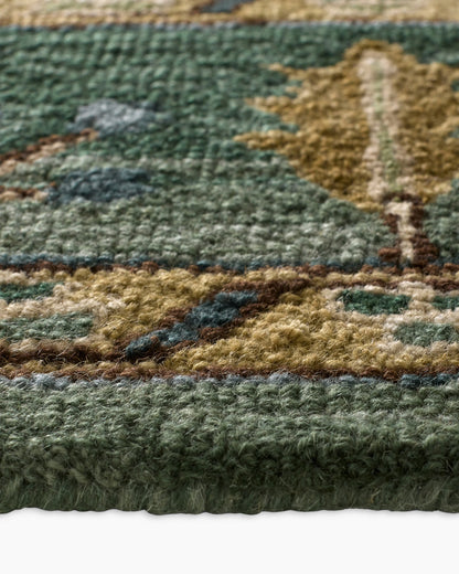 Aden Wool Rug - 5' x 8' / Green