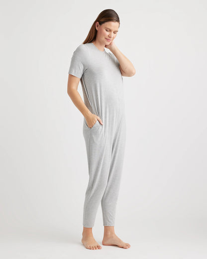 Bamboo Jersey Maternity Everyday Jumpsuit - XS / Deep Navy