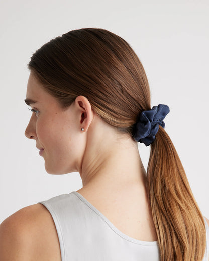 100% Washable Silk Scrunchies - One Size / Black